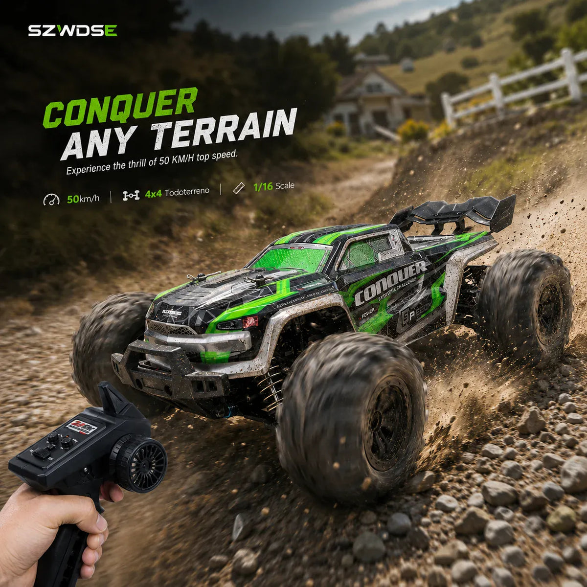Buggy Monster Truck RC 50 km/h 4x4