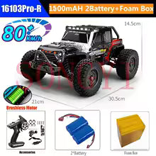 Voiture RC 1/16 4WD - Jusqu'à 80 km/h
